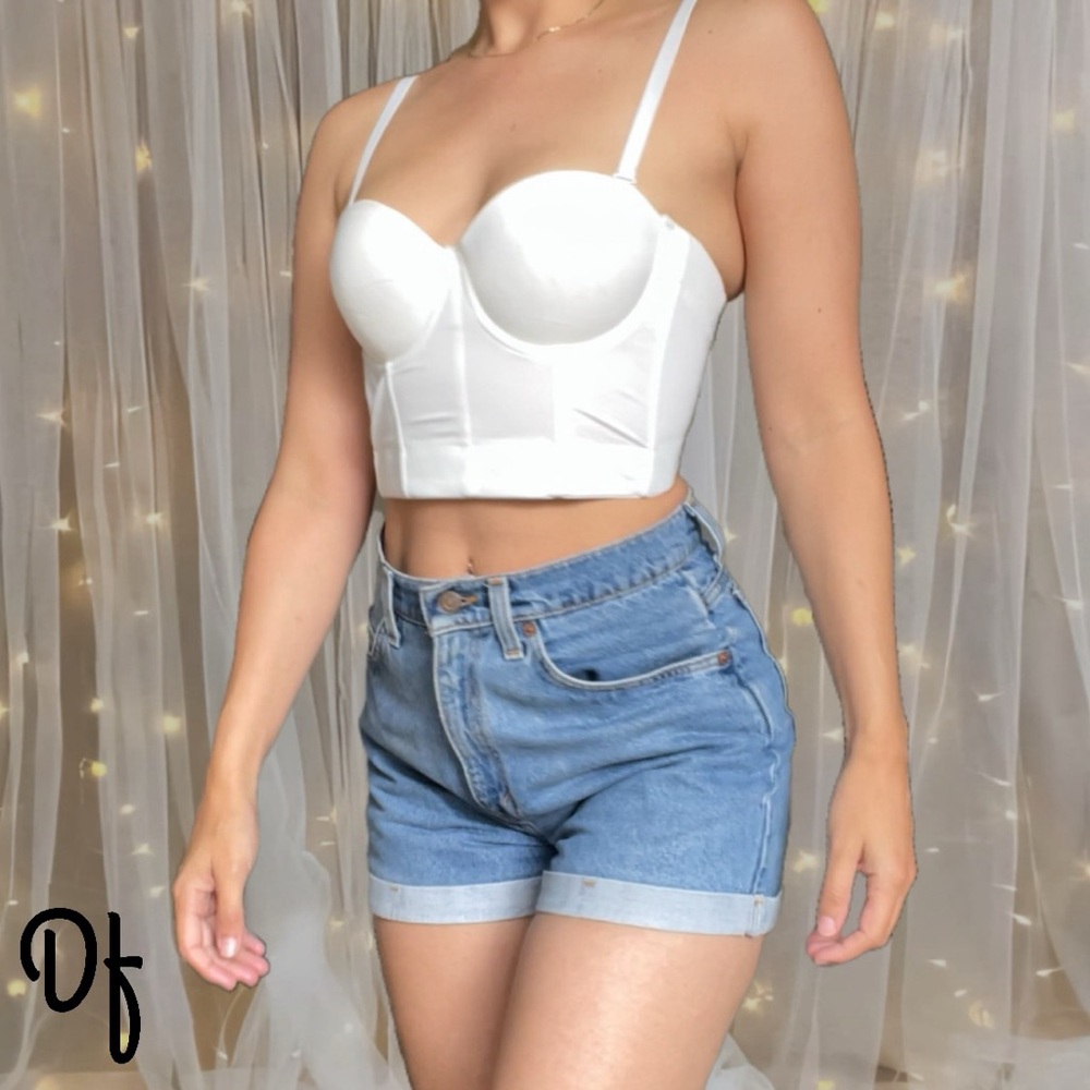 White Bustier Top Size 34B